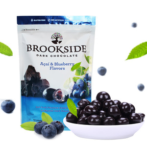 加拿大原装进口零食Brookside贝客诗蓝莓桨水果夹心黑巧克力豆