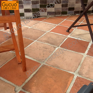 22×22cm陶土手工园林红砖 地板怀旧庭院露台阳台花园复古仿古砖