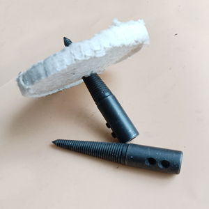 布轮固定杆电机轴连接杆内孔8mm尖头螺纹状羊毛轮纤维轮装上就用