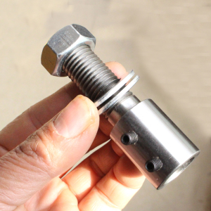 牛头电机轴连接杆加长杆转接延长杆砂轮固定杆内孔16mm装磨盘锯片