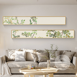 客厅装饰画长横幅长条