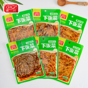 惠川下饭菜103g*6袋装红油豇豆香菇什锦小菜麻辣三丝开胃下饭即食