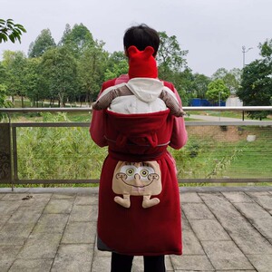 背小孩背带婴儿传统老式外出后背式云南前抱式四川背巾贵州背布冬