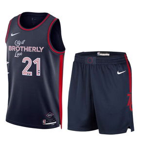 nike耐克76人队21恩比德球衣城市版0号马克西篮球服运动背心套装