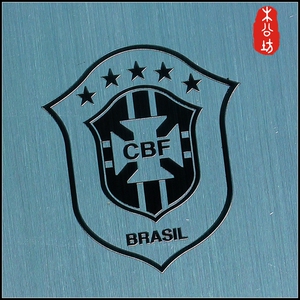 木公坊 足球豪门 世界杯冠军 五星巴西国家队 队徽 金属 手机贴纸