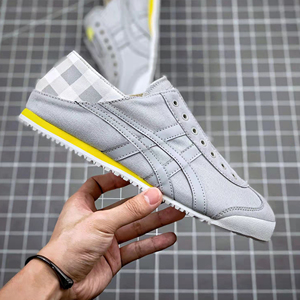 日系tiger虎冢男女一脚蹬透气帆布半拖鞋运动休闲夏季懒人板鞋