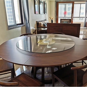 折叠圆桌面台面家用桌面板对折经济型1.6/1.8米可以搭配玻璃转盘