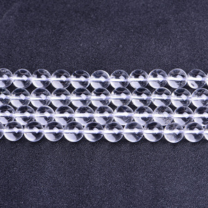 东海天然白水晶散珠半成品 白色透明珠子DIY串珠佛珠手链项链饰品