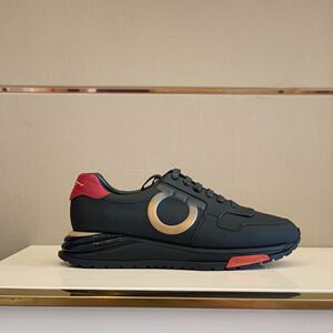 正品ferragamo/菲拉格慕男鞋小白鞋运动休闲厚底拼色老爹鞋