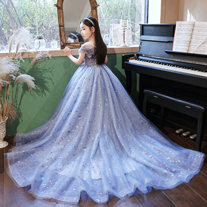 女童甜美超仙公主裙星空裙漂亮洋气连衣裙仙气礼服花童婚礼小女孩