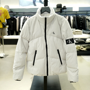 ck jeans2022秋冬季新款男士立领logo鸭绒保暖羽绒服外套j322318