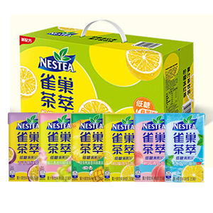 雀巢茶萃低糖果汁茶饮料柠檬桃子百香果250ml*24盒整箱茶饮品