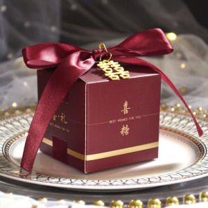 抖音欧式高档糖盒中国风结婚喜糖礼盒空盒喜字伴手礼糖果包装纸盒