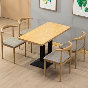 小吃店桌椅组合经济型快餐饭店早餐面馆炸鸡餐厅桌子商用餐饮家.