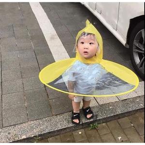 儿童雨伞帽透明头戴式斗笠遮雨帽防雨超轻便携飞碟渔伞钓鱼伞折叠