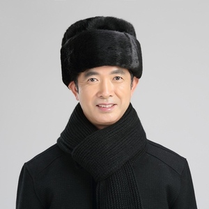 爸爸男骑行中老年人帽帽子帽棉帽老人家保暖子遮阳遮阳中年人冬天
