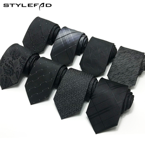 黑色正装领带男士 商务宽版8cm西装上班工作单位职员销售公务领带