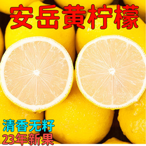 无籽黄柠檬四川安岳9斤水果奶茶店商用薄皮多汁新鲜水果整箱包邮