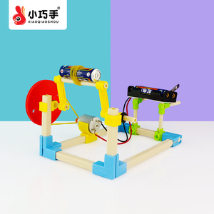 打夯机小巧手diy科技手工制作物理科学实验机械电动木制玩具模型