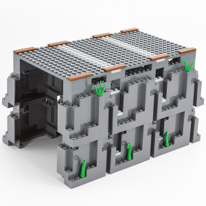 兼容乐高moc火车山洞隧道十字轨道 铁路分叉弯轨直道拼装积木玩具