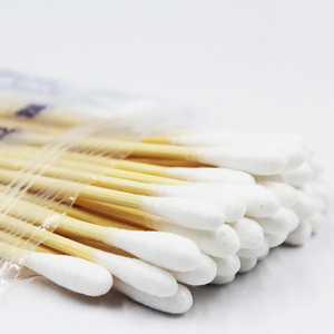 呆狐医用大棉签500支妇科棉棒一次性棉签竹棒大头棉球非灭菌型