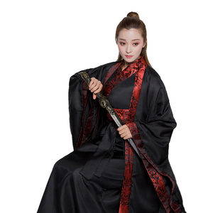 直裾深衣古装演出服装男士黑色汉服直裾大氅深衣影楼古代华服唐装