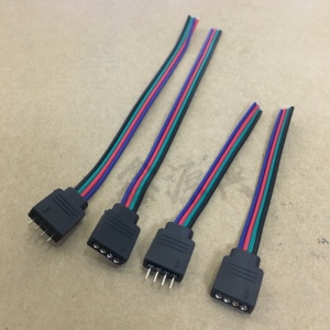 黑绿红蓝四芯护套线 排母公针连接线 led灯条控制器接头线 彩排线