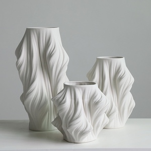 艺术花瓶摆件家居插花立体大号花器3D打印陶瓷工艺花瓶饰品摆件