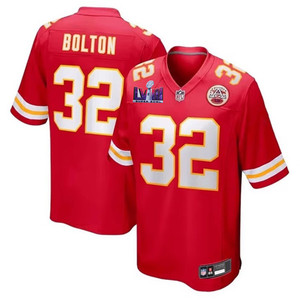 24超级碗 NFL酋长 Kansas City Chiefs 3代 32# Bolton 橄榄球衣
