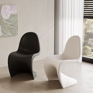 北欧简约餐椅网红设计师休闲椅ins现代透明水晶椅s型潘东餐桌椅子