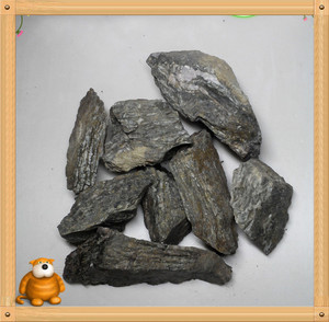 天然千枚岩变质岩片状岩石原石绢云母绿泥石丝绢光泽教学标本矿标