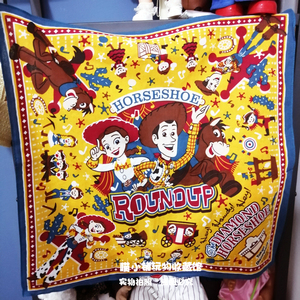 福利特价日本东京迪士尼 玩具总动员 胡迪 大方巾 挂布 桌布 头巾