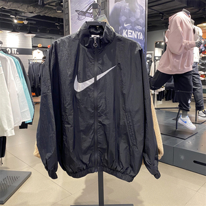 nike耐克女子swoosh勾子梭织防风立领梭织运动夹克外套dm6182-010