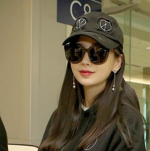 日本代购angelababy杨颖同款棒球帽休闲ins潮流酷趣弯檐鸭舌帽子