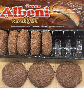 可可脂 ulker土耳其优客牌阿乐巴尼albeni牛奶夹心饼干哈国食品