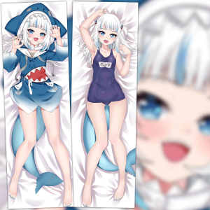 虚拟主播噶呜·古拉gawr gura小鲨鱼娘周边同款等身人形抱枕定制