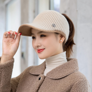 帽子女冬压舌帽