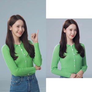 林允儿明星同款绿色polo领短款针织衫女修身显瘦打底外穿毛衣开衫