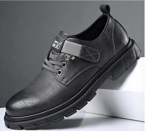 国尚鞋业勃牛飞行员牛皮鞋新款男士英伦工装鞋软底百搭单鞋暮杉