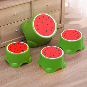 水果凳加厚塑料凳子卡通小板凳宝宝洗脚凳矮凳水果小凳子浴室凳