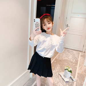 5女童气质蕾丝衬衣6小学生7娃娃领8白色寸衫9-12岁大中童钰美佳53