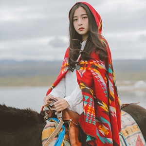 适合西北拍照裙子去内蒙古草原旅行穿搭桂林新疆西藏旅游衣服披肩