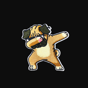 刺绣布贴潮牌破洞