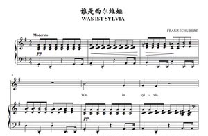 谁是西尔维娅 f g调 钢琴正谱 高清
