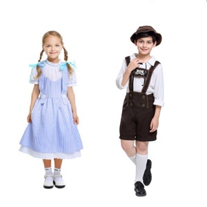 大洋洲小孩中学生澳大利亚民族服装男女儿童农场主cos表演出服饰