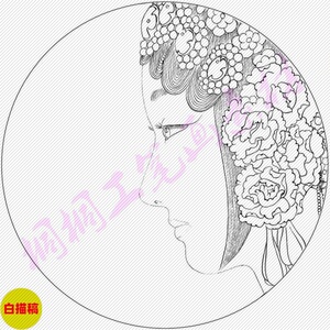 白描底稿京剧脸谱