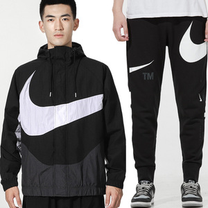 nike耐克运动套装男2022春季新款连帽断勾运动服外套跑步训练长裤