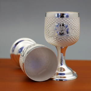 纯银999白酒杯子个人专用二两银酒杯白银银质酒盅家用足银制酒具