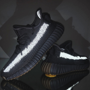 椰子鞋女350夏季新款黑生胶侧透满天星正品官网透气网面ins潮鞋女