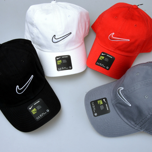 正品Nike耐克黑白色运动经典棒球帽男女鸭舌帽旅行遮阳帽子潮新款